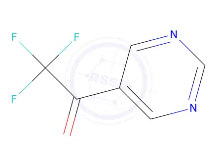 Chemical structure of 2,2,2-trifluoro-1-(pyrimidin-5-yl)ethan-1-one