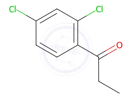 Chemical structure of 2,4-dichloropropiophenone