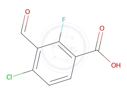 Chemical structure of 4-Chloro-2-fluoro-3-formylbenzoic acid