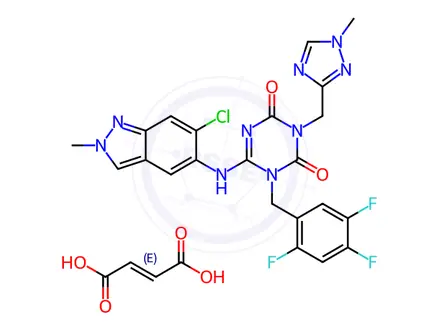 Chemical structure of Ensitrelvir Fumarate (S-217622 Fumarate)