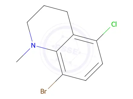 Chemical structure of 8-Bromo-5-chloro-1-methyl-1,2,3,4-tetrahydroquinoline
