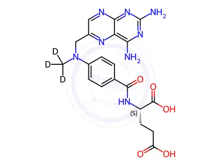 Chemical structure of Methotrexate-d3 Solution in DMSO