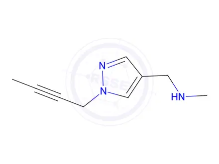 Chemical structure of {[1-(But-2-yn-1-yl)-1H-pyrazol-4-yl]methyl}(methyl)amine