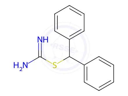 Chemical structure of Benzhydryl Carbamimidothioate