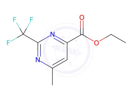 Chemical structure of Ethyl 6-methyl-2-(trifluoromethyl)pyrimidine-4-carboxylate