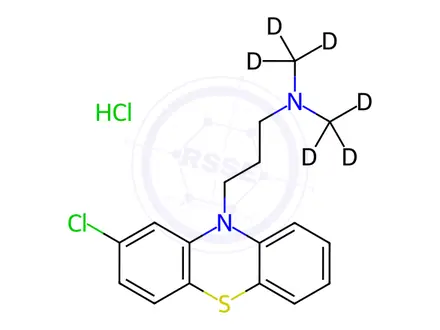 Chemical structure of Chlorpromazine-[D6] hydrochloride