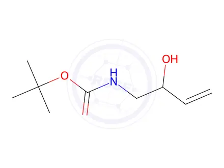 Chemical structure of Carbamic acid, (2-hydroxy-3-butenyl)-, 1,1-dimethylethyl ester (9CI)