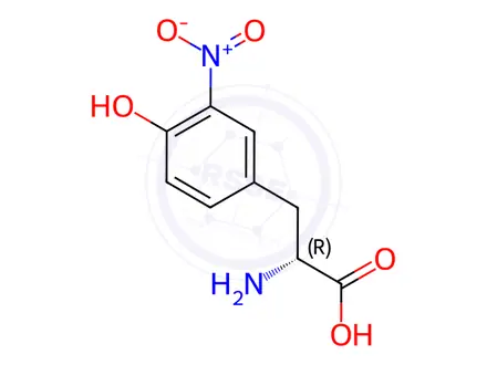 Chemical structure of 3-Nitro-D-tyrosine