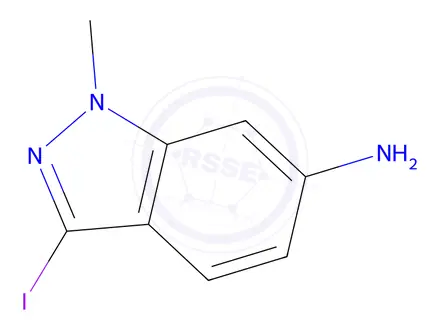 Chemical structure of 3-Iodo-1-methyl-1H-indazol-6-amine