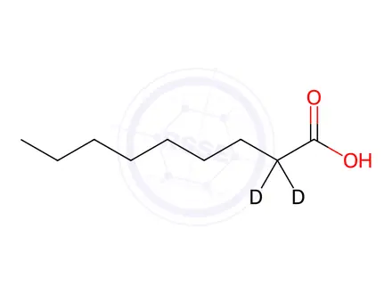 Chemical structure of Nonanoic-2,2-d2 Acid