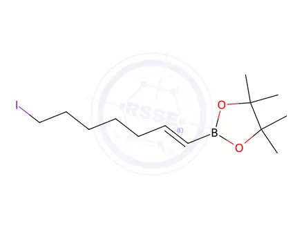 Chemical structure of 2-[(E)-7-iodohept-1-enyl]-4,4,5,5-tetramethyl-1,3,2-dioxaborolane