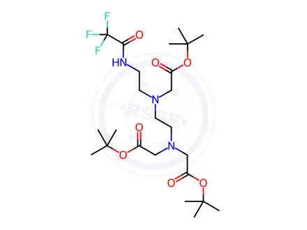 Chemical structure of Diethylenetriaminetriacetic Acid Trifluoroacetamide Tri(tert-butyl Ester)