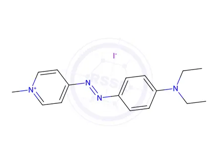 Chemical structure of 4-((4-(diethylamino)phenyl)diazenyl)-1-methylpyridin-1-ium iodide
