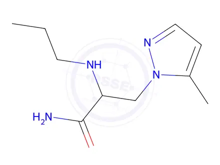 Chemical structure of 3-(5-Methyl-1h-pyrazol-1-yl)-2-(propylamino)propanamide