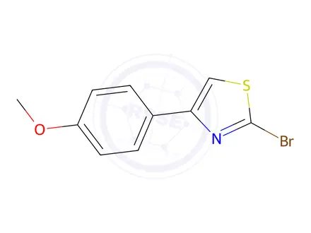 Chemical structure of 2-Bromo-4-(4-methoxyphenyl)-1,3-thiazole