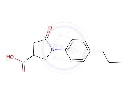 Chemical structure of 5-oxo-1-(4-propylphenyl)pyrrolidine-3-carboxylic acid