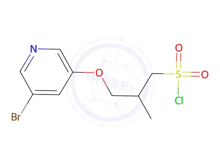 Chemical structure of 3-((5-Bromopyridin-3-yl)oxy)-2-methylpropane-1-sulfonyl chloride