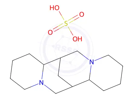 Chemical structure of (-)-Sparteine sulfate