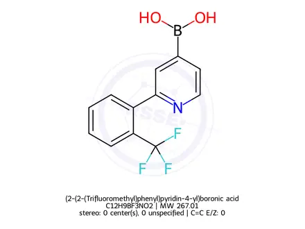 Chemical structure of (2-(2-(Trifluoromethyl)phenyl)pyridin-4-yl)boronic acid