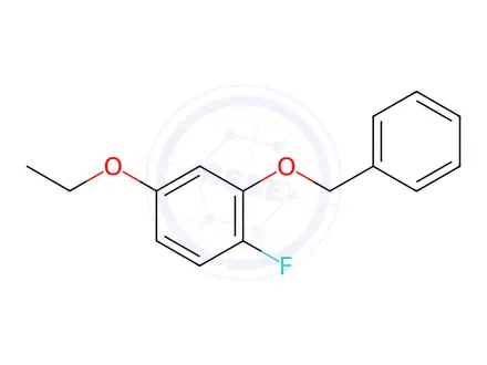 Chemical structure of Benzene, 4-ethoxy-1-fluoro-2-(phenylmethoxy)-