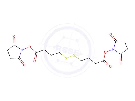 Chemical structure of bis(2,5-Dioxopyrrolidin-1-yl) 4,4'-disulfanediyldibutyrate