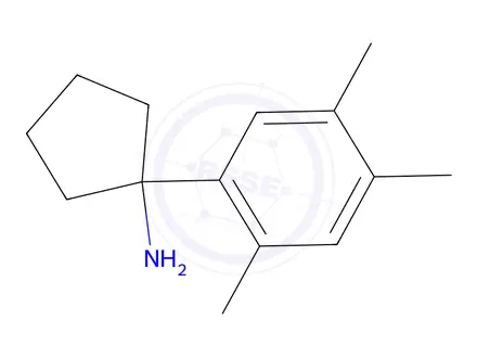 Chemical structure of 1-(2,4,5-Trimethylphenyl)cyclopentan-1-amine