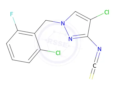 Chemical structure of 4-CHLORO-1-(2-CHLORO-6-FLUORO-BENZYL)-3-ISOTHIOCYANATO-1H-PYRAZOLE