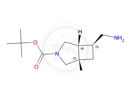 Chemical structure of Tert-butyl (1S,5R,6S)-6-(aminomethyl)-3-azabicyclo[3.2.0]Heptane-3-carboxylate