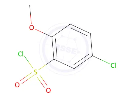 Chemical structure of 5-Chloro-2-methoxybenzenesulfonyl chloride