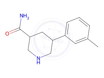 Chemical structure of 5-(M-tolyl)piperidine-3-carboxamide