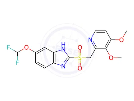 Chemical structure of Pantoprazole EP Impurity A (Pantoprazole USP Related Compound A, Pantoprazole Sulphone)