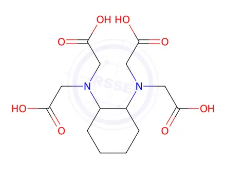 Chemical structure of 1,2-Cyclohexanediamine tetraacetic acid