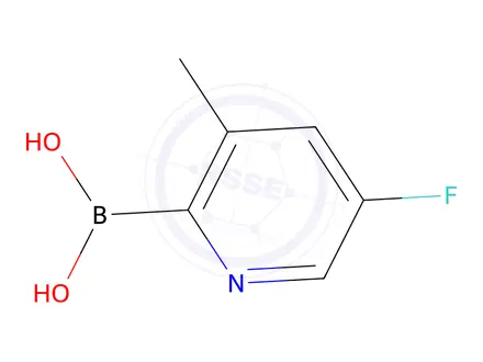 Chemical structure of 5-Fluoro-3-methylpyridine-2-boronic acid