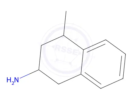 Chemical structure of 4-methyl-1,2,3,4-tetrahydronaphthalene-2-amine