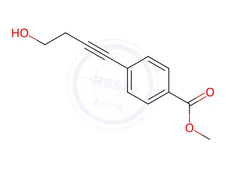 Chemical structure of 4-(4-Hydroxy-1-butynyl)benzoic Acid Methyl Ester