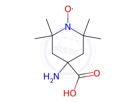 Chemical structure of 2,2,6,6-Tetramethylpiperidine-N-oxyl-4-amino-4-carboxylic Acid