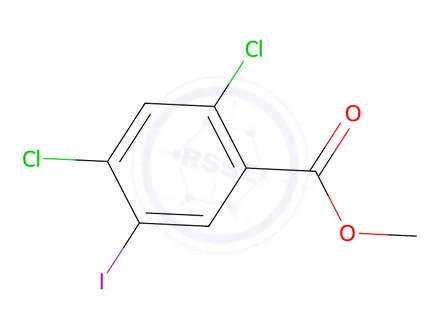 Chemical structure of methyl 2,4-dichloro-5-iodobenzoate