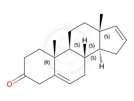 Chemical structure of Androsta-5,16-dien-3-one