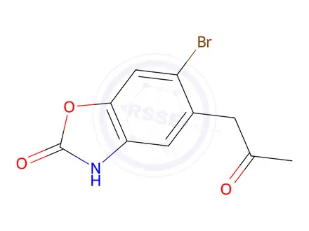 Chemical structure of 6-Bromo-5-(2-oxopropyl)benzo[d]oxazol-2(3H)-one