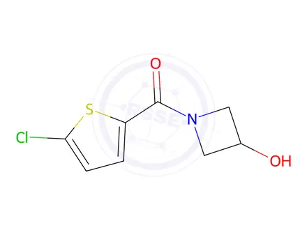 Chemical structure of (5-Chloro-2-thienyl)(3-hydroxy-1-azetidinyl)methanone