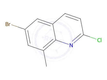 Chemical structure of 6-Bromo-2-chloro-8-methylquinoline