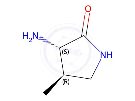 Chemical structure of (3S,4R)-3-amino-4-methylpyrrolidin-2-one