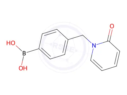 Chemical structure of {4-[(2-oxo-1,2-dihydropyridin-1-yl)methyl]phenyl}boronic acid