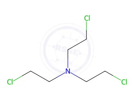 Chemical structure of tris(2-chloroethyl)amine
