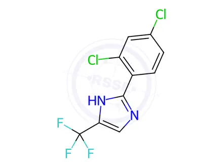 Chemical structure of 1H-IMidazole, 2-(2,4-dichlorophenyl)-5-(trifluoroMethyl)-