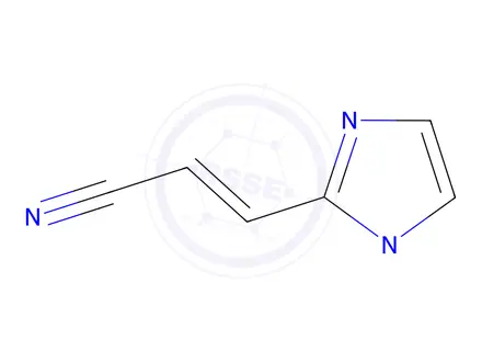 Chemical structure of 2-Propenenitrile,3-(1-methyl-1H-imidazol-2-yl)-(9CI)