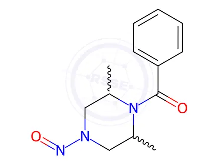 Chemical structure of N-Nitoso-4-benzoyl-3,5-dimethyl piperazine