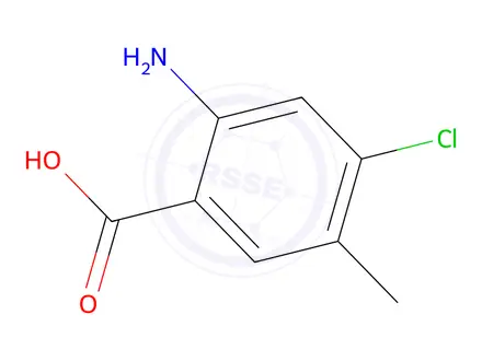 Chemical structure of 2-Amino-4-chloro-5-methyl-benzoic acid