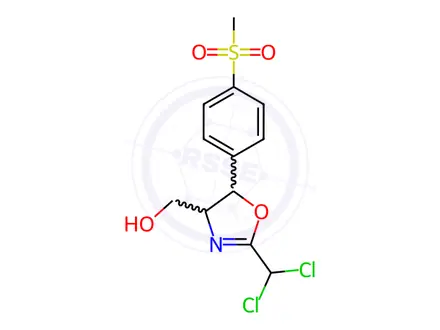 Chemical structure of (2-(Dichloromethyl)-5-(4-(methylsulfonyl)phenyl)-4,5-dihydrooxazol-4-yl)methanol