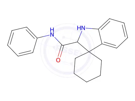 Chemical structure of N-Phenylspiro[indoline-3,1'-cyclohexane]-2-carboxamide